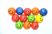 Piłeczki antystresowe gniotki uśmiechy kolorowe średnica 6,3cm 12szt.